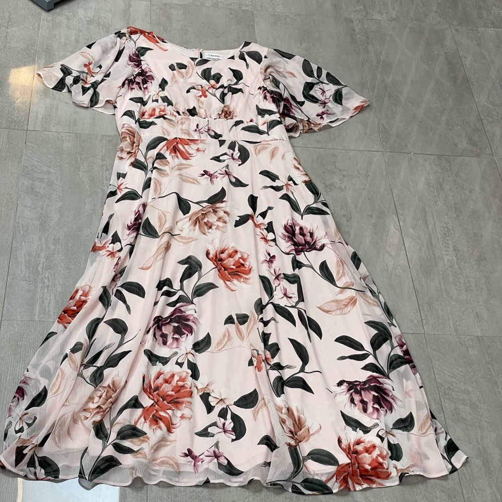 Calvin Klein maxi flower dress